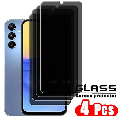 4Pcs For Samsung Galaxy A16 Glass For Samsung A16 Screen Protector 9H HD Protective Anti-Spy Privacy Tempered Glass Samsung A16