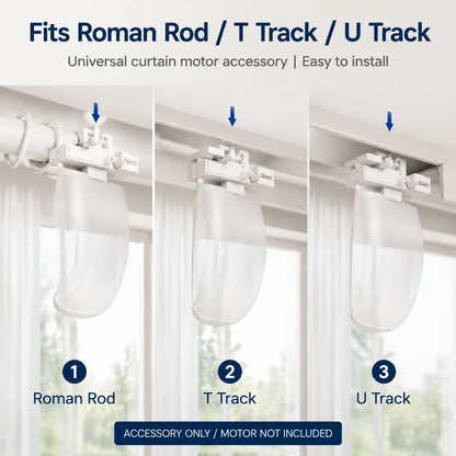 Smart Curtain Motor Accessories, Roman Pole/T-Shaped U-Shaped Accessories