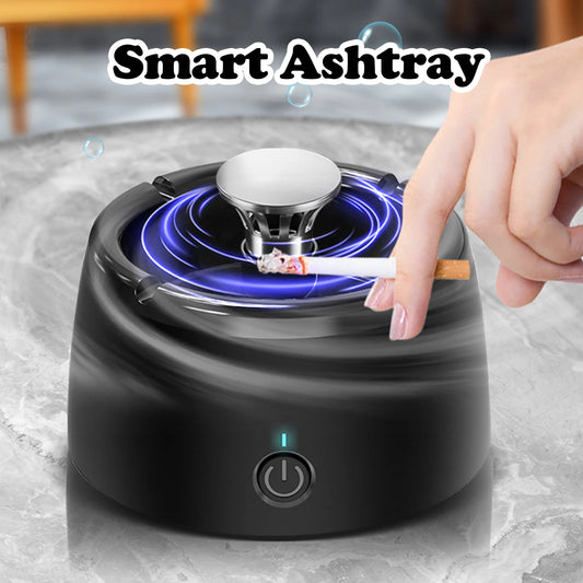 Smart Ashtray with USB Rechargeable Battery, Powerful Motor, Modern Design Ideal for Home, Office, Restaurant Use, Gift