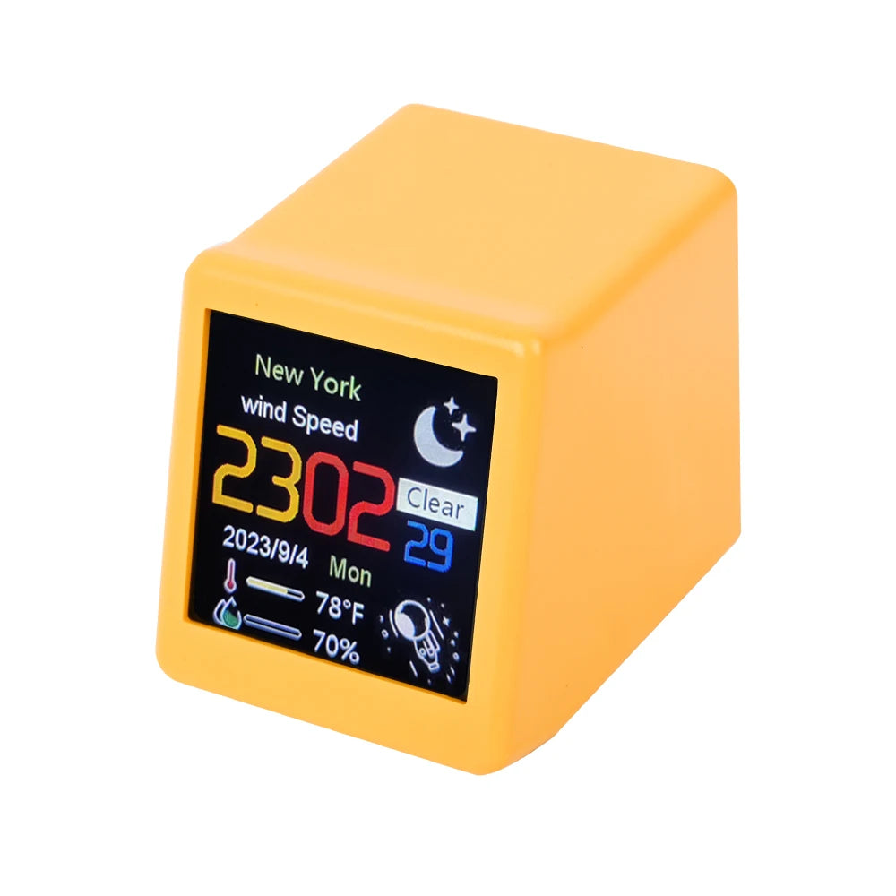 Smart weather clock electronic photo album weather station animation display WiFi networking automatic update desktop ornament
