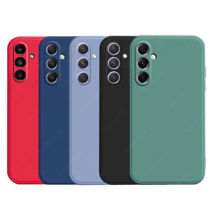 For Samsung Galaxy A35 5G Case Cover Samsung Galaxy A35 A25 A15 A55 Funda Coque Soft Original Liquid Silicone Case Samsung A35