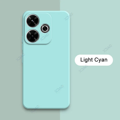 Luxury Dual Layer Cellphones Cases Covers for Xiaomi Redmi 13 4G 5G Camera Protection Redmi13 Soft Square Liquid Silicone Armor